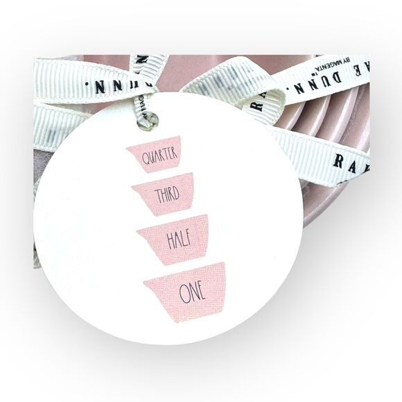 Rae Dunn Solid Pink Measuring Cup Set 4 Piece NWT Cottagecore Pastel HTF 2024 - Picture 6 of 7